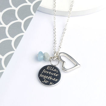 Personalised Birthstone Sentiment Necklace, 4 of 12