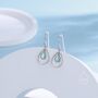 Aqua Green Opal Droplet Hook Earrings, thumbnail 3 of 12