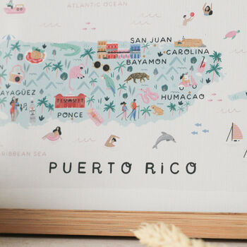 Puerto Rico Illustrated Map, 3 of 4