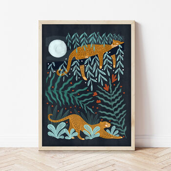Leopard Jungle Illustration Print, 2 of 6