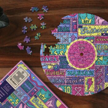 Pop Themed Vinyl Shaped Jigsaw Puzzle, 2 of 2