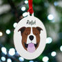 Staffie Christmas Tree Dog Decoration Personalised, thumbnail 6 of 10