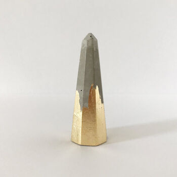 Concrete And Gold Ring Holder, 4 of 5