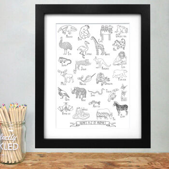 A To Z Of Animals Print, 2 of 2