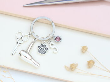 Dog Groomer Personalised Keyring Pet Grooming Gift, 8 of 11