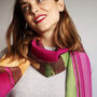 Pure Wool Vibrant Abstract Stripe Scarf, thumbnail 3 of 6