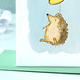 Hedgehog 9th Birthday Card, thumbnail 2 of 8
