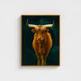 Majestic Highland Cow Canvas Art, thumbnail 6 of 8
