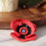 Hand Painted Large Red Poppy Brooch, thumbnail 3 of 5