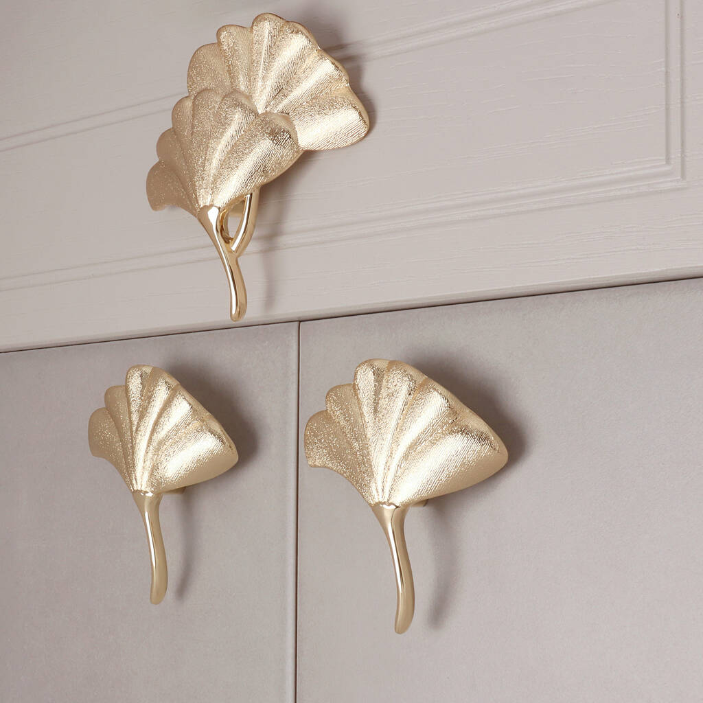 G Decor Gold Leaves Door Knobs, 1 of 8