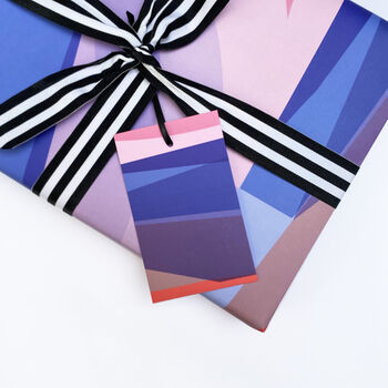 Luxury Stained Glass Wrapping Paper | Blues And Pinks, 3 of 5