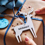 Personalised Reindeer Christmas Gift Tag, thumbnail 1 of 2