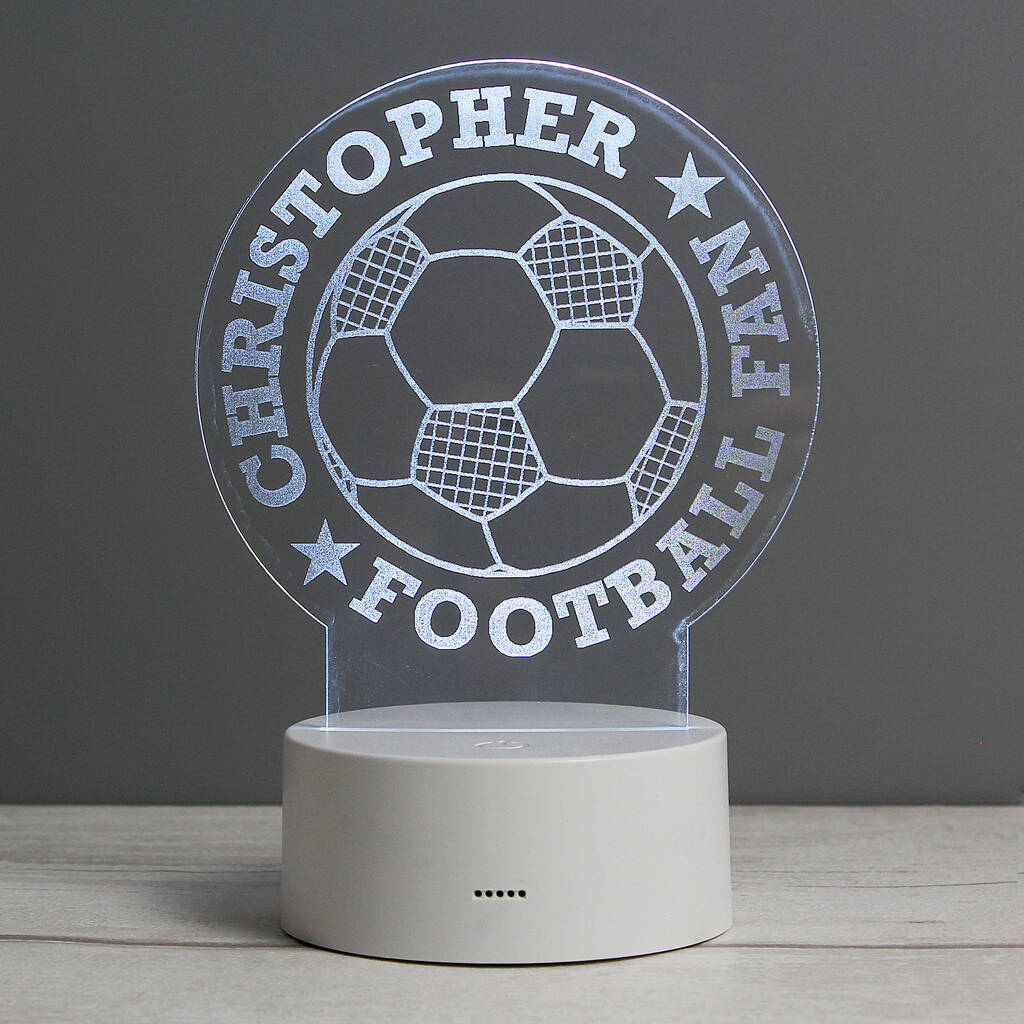 Personalised Football LED Night Light, 1 of 10