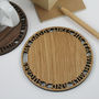 Personalised Wooden Round Tea Or Coffee Coaster, thumbnail 2 of 6