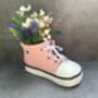 32cm Pink Trainer Shoe Planter – Decorative Flower Pot Plaster Stone, thumbnail 3 of 7
