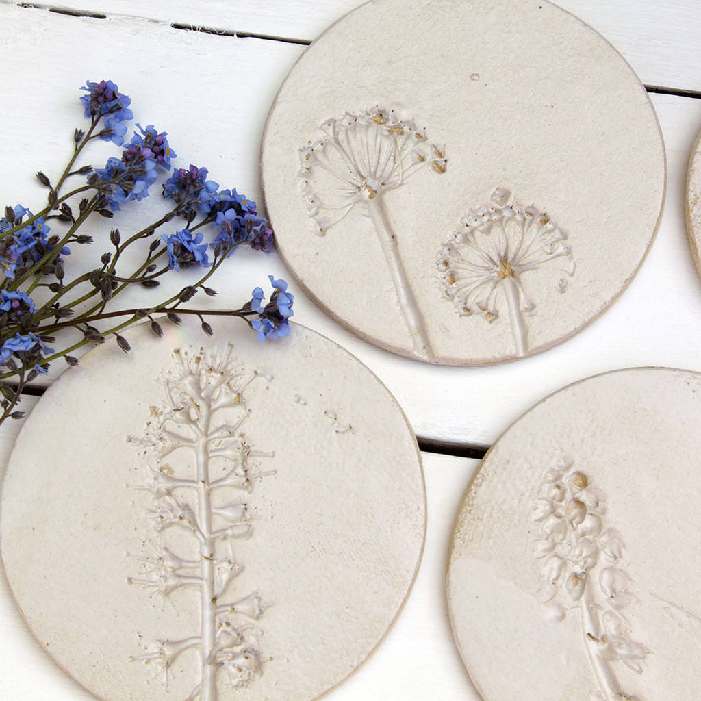 Wild Flower Ceramic Coasters By Juliet Reeves Designs