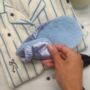 Christmas Pyjama Gift Set – Striped With Bow Details Plus Soft Blue Eye Mask – Ideal For Her And Teens, thumbnail 4 of 9