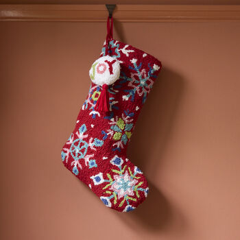 Personalised Colourful Snowflakes Christmas Stocking, 5 of 6