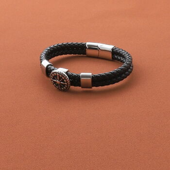 Personalised Father's Day Leather Bracelet For Dad, 9 of 10