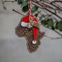 Personalised Africa Christmas Decoration, thumbnail 1 of 1