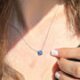 Sapphire Moissanite Crystal Sterling Silver Necklace, thumbnail 4 of 5