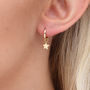 Gold Plated And Sterling Silver Star Charm Earrings, thumbnail 1 of 7