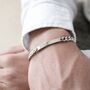 Personalised Mens Silver Stainless Steel Curb Chain ID Bar Bracelet, thumbnail 5 of 12