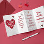 Personalised Valentine's Day Eight Reasons Banner Card, thumbnail 1 of 5