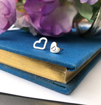 Personalised Mismatched Initial Heart Earrings, 3 of 7