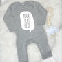Speech Bubble Personalised Baby Rompersuit, thumbnail 2 of 6