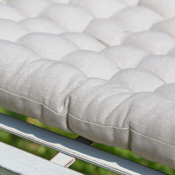 Grey Quilted Garden Bench Pad, 5 of 5