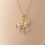 Personalised Gold Plated Sterling Silver Carousel Horse Pendant Necklace, thumbnail 1 of 10