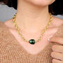 Emerald May Birthstone Statement Pendant Necklace, thumbnail 3 of 6