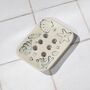 Ceramic Soap Dish With Hand Painted Sea Shell Pattern, thumbnail 1 of 3