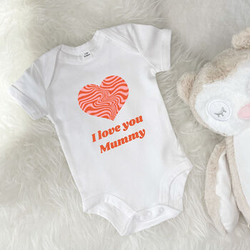 I Love You Daddy Heart Babygrow, 3 of 5