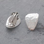 Textured Rose Gold Plated Silver Clip On Earrings, thumbnail 4 of 5