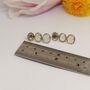 Green Amethyst Gold Plated Sterling Silver Earrings, thumbnail 6 of 7