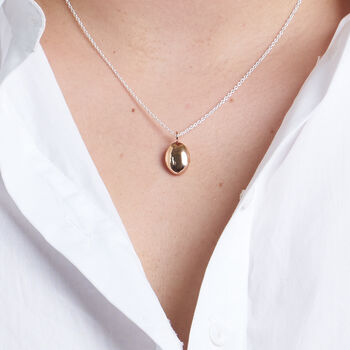 Oval Locket Necklace Rose Gold Plated, 2 of 3