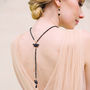 Black Deco Crystal Necklace, thumbnail 1 of 4