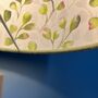 Floral Lined Lime Green Herringbone Tweed Lampshades, thumbnail 4 of 11