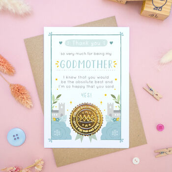 Thank You For Being My Godmother Certificate Card, 3 of 8
