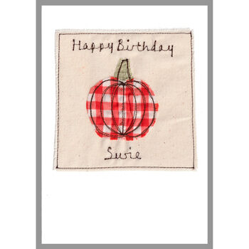 Personalised Pumpkin Birthday Or Thanksgiving Card, 7 of 12