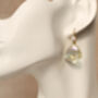 Champagne Yellow Art Deco Bridal Earrings, thumbnail 2 of 6