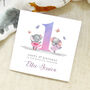 Personalised Ballerina Elephant Any Age Birthday Card, thumbnail 1 of 2