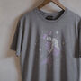 Mens 'Sweet Dreams' Mermaid Grey Acid Wash T Shirt, thumbnail 1 of 3