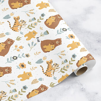 Mothers Day Wrapping Paper Roll Bear Baby, 3 of 3