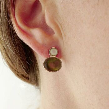 Double Cabochon Studs, 3 of 4