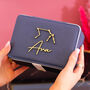 Personalised Gold Star Sign Jewellery Box Travel Gift For Her, thumbnail 1 of 4