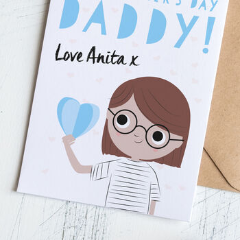 Personalised Father's Day Card Daddy, Dad, 3 of 7