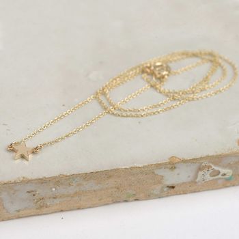Little Solid Gold Star Necklace, 3 of 6